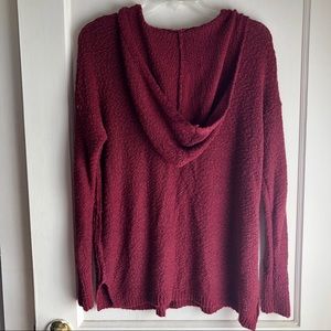 Hollister Sweaters - Hollister Hooded Red V-Neck Knit Sweater Hollister Sweaters - Hollister Hooded Red V-Neck Knit Sweater